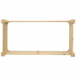 Sunnydaze Decor 24 in. x 48.25 in. Wood Rectangular Outdoor Raised Garden Bed -Sunnydaze Decor Sales brown sunnydaze decor raised planter boxes hb 727 4f 1000