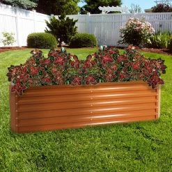 Sunnydaze Decor Sunnydaze 71 in. x 35.5 in. Brown Galvalume Galvanized Steel Raised Garden Bed 17 Sunnydaze Decor Sunnydaze 71 in. x 35.5 in. Brown Galvalume Galvanized Steel Raised Garden Bed -Sunnydaze Decor Sales brown sunnydaze decor raised planter boxes hst 777 31 1000