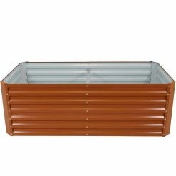 Sunnydaze Decor Sunnydaze 71 in. x 35.5 in. Brown Galvalume Galvanized Steel Raised Garden Bed 16 Sunnydaze Decor Sunnydaze 71 in. x 35.5 in. Brown Galvalume Galvanized Steel Raised Garden Bed -Sunnydaze Decor Sales brown sunnydaze decor raised planter boxes hst 777 76 1000
