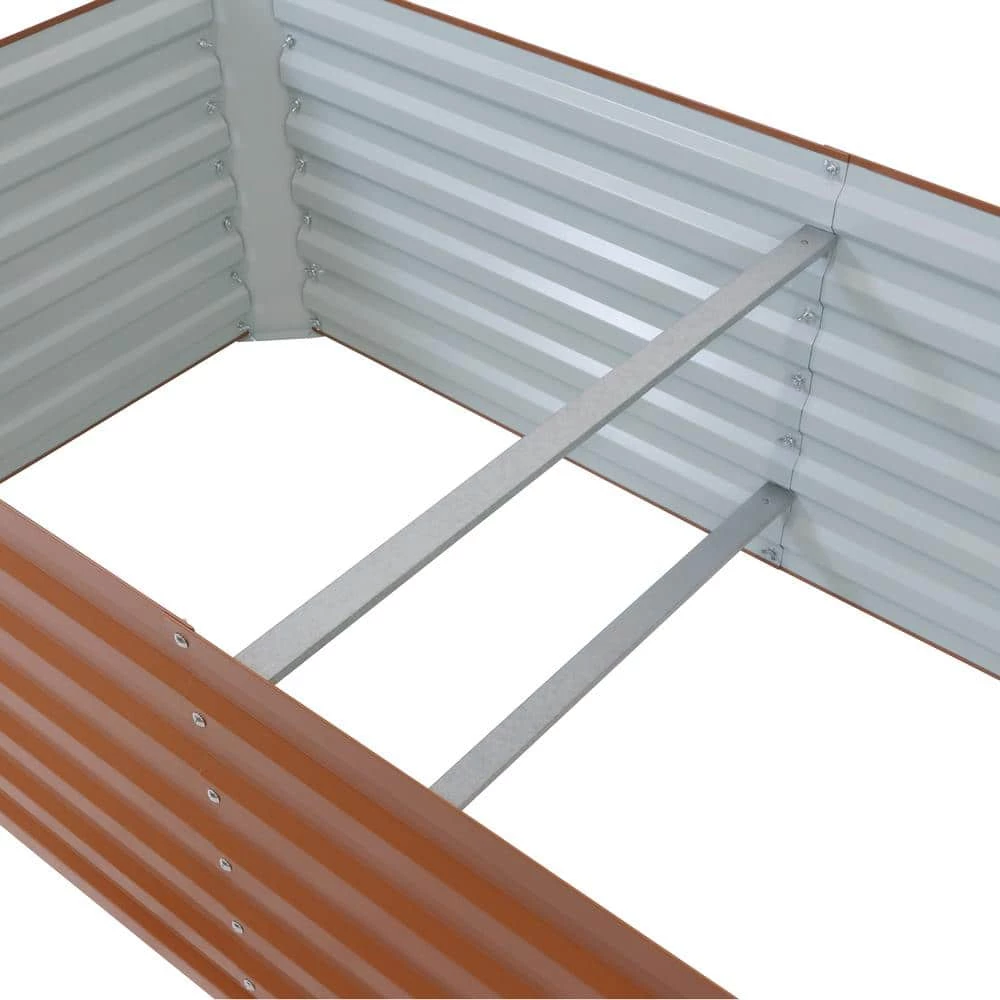 Sunnydaze Decor Sunnydaze 71 in. x 35.5 in. Brown Galvalume Galvanized Steel Raised Garden Bed 3 Sunnydaze Decor Sunnydaze 71 in. x 35.5 in. Brown Galvalume Galvanized Steel Raised Garden Bed - Image 3