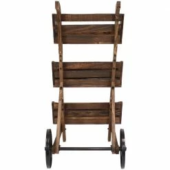 Sunnydaze Decor 3-Tier Wooden Rolling Planter 18 Sunnydaze Decor 3-Tier Wooden Rolling Planter -Sunnydaze Decor Sales brown sunnydaze decor vertical garden planters dsl 947 76 1000