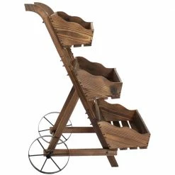 Sunnydaze Decor 3-Tier Wooden Rolling Planter 17 Sunnydaze Decor 3-Tier Wooden Rolling Planter -Sunnydaze Decor Sales brown sunnydaze decor vertical garden planters dsl 947 fa 1000