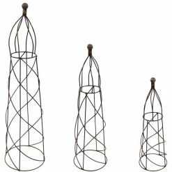 Sunnydaze Decor Sunnydaze Set of 3 44.5 in. Steel Obelisk Trellis