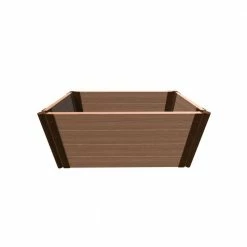 Frame It All Tool-Free Classic Sienna 2 ft. x 4 ft. x 22 in. Composite Raised Garden Bed - 2 in. Profile