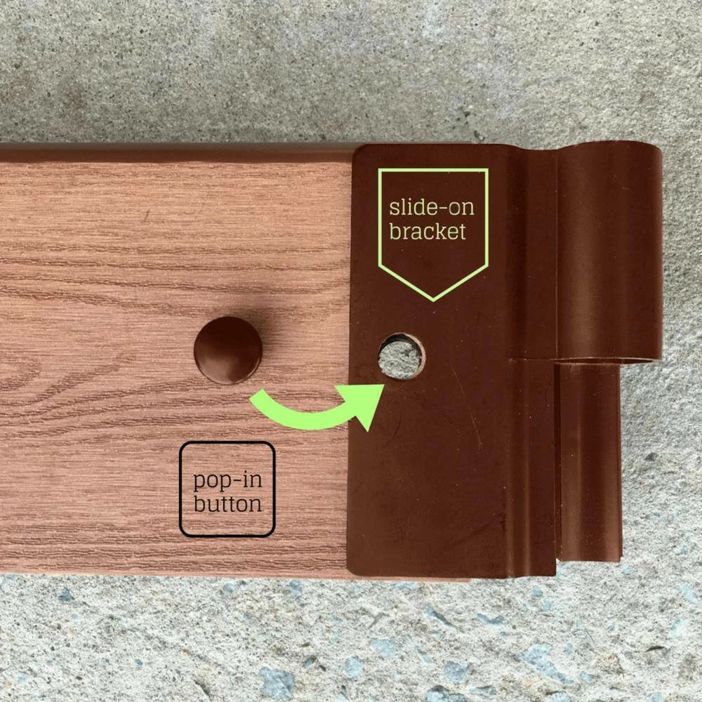 Frame It All Tool-Free Classic Sienna 2 ft. x 4 ft. x 22 in. Composite Raised Garden Bed - 2 in. Profile 2 Frame It All Tool-Free Classic Sienna 2 ft. x 4 ft. x 22 in. Composite Raised Garden Bed - 2 in. Profile - Image 2