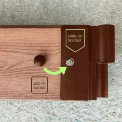 Frame It All Classic Sienna Raised Garden Bed 4' x 8' x 5.5" - 1" profile 6 Frame It All Classic Sienna Raised Garden Bed 4' x 8' x 5.5" - 1" profile -Sunnydaze Decor Sales classic sienna frame it all raised planter boxes 300001063 4f 1000