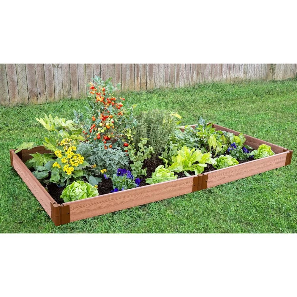 Frame It All Classic Sienna Raised Garden Bed 4' x 8' x 5.5" - 1" profile 2 Frame It All Classic Sienna Raised Garden Bed 4' x 8' x 5.5" - 1" profile - Image 2