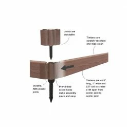 Frame It All 1 in. Profile Classic Sienna 4 ft. x 12 ft. x 11 in. Raised Garden Bed -Sunnydaze Decor Sales classic sienna frame it all raised planter boxes 300001400 1f 1000