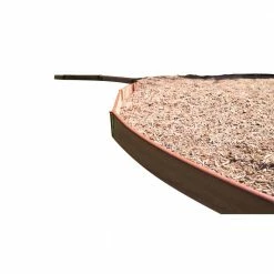 Frame It All 1 in. Profile Tool-Free Classic Sienna 16 ft. Curved Playground Border