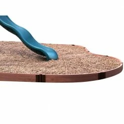 Frame It All 2 in. Series 16 ft. Classic Sienna Curved Composite Playground Border Kit