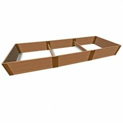 Frame It All 4 ft. x 12 ft. x 16.5 in., 1 in. Profile Classic Sienna Tool-Free Composite Raised Garden