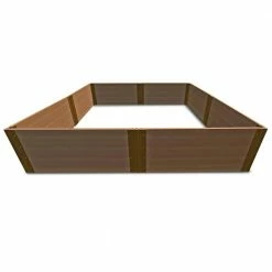 Frame It All 8 ft. x 8 ft. x 22 in. - 1 in. Profile Classic Sienna Tool-Free Composite Raised Garden