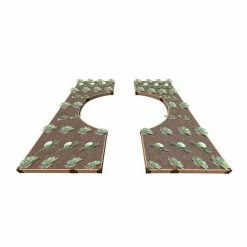 Frame It All 14 ft. x 16 ft. x 5.5 in. Classic Sienna Composite Walk-Through Orbital Raised Garden Bed - 1 in. Profile