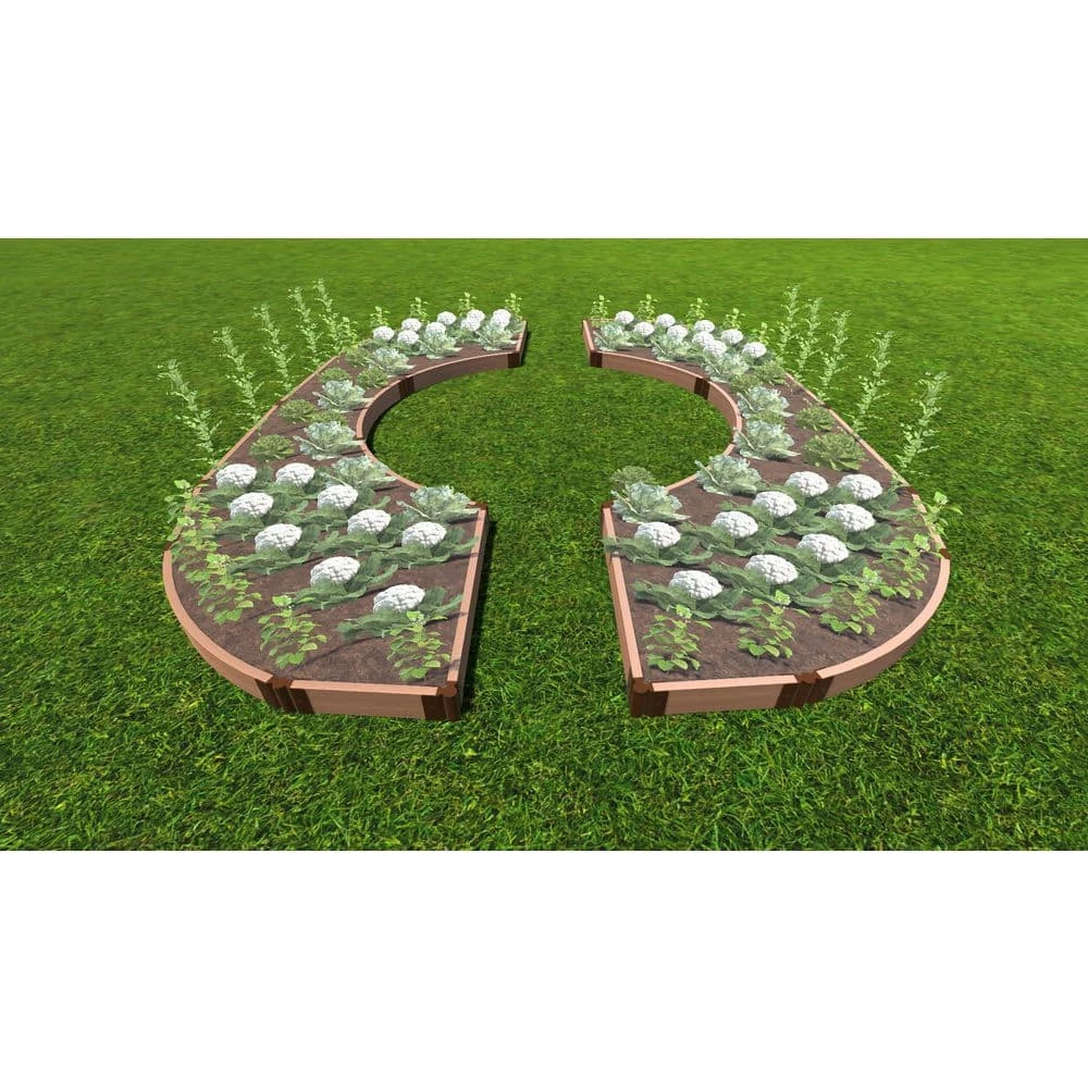 Frame It All 14 ft. x 16 ft. x 5.5 in. Classic Sienna Composite Walk-Through Colosseum Raised Garden Bed - 2 in. Profile 2 Frame It All 14 ft. x 16 ft. x 5.5 in. Classic Sienna Composite Walk-Through Colosseum Raised Garden Bed - 2 in. Profile - Image 2