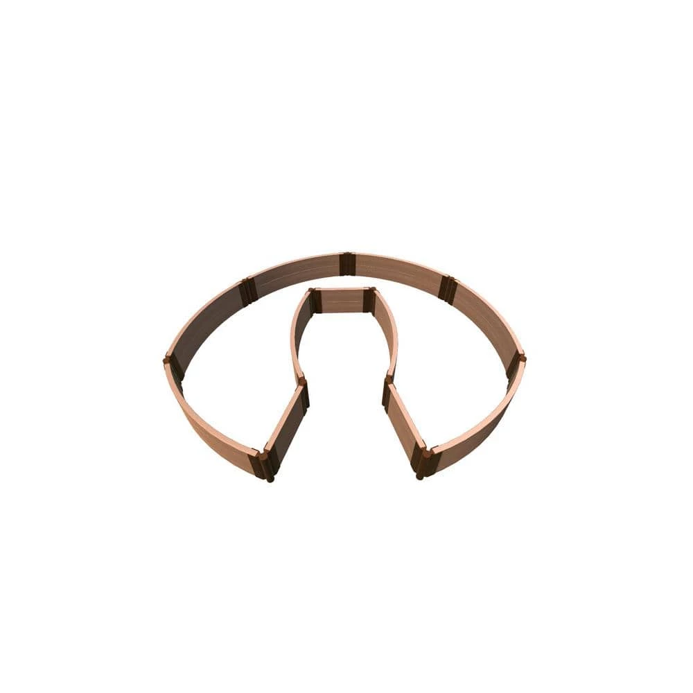 Frame It All 9 ft. x 6 ft. x 11 in. Classic Sienna Composite Walk-In Circle Chicago Keyhole Path Raised Garden Bed - 2 in. Profile 1 Frame It All 9 ft. x 6 ft. x 11 in. Classic Sienna Composite Walk-In Circle Chicago Keyhole Path Raised Garden Bed - 2 in. Profile