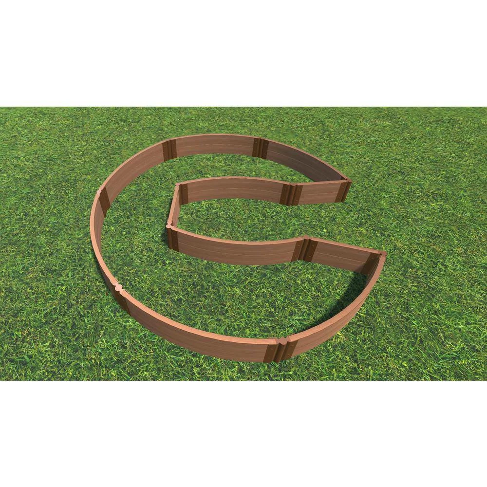 Frame It All 9 ft. x 6 ft. x 11 in. Classic Sienna Composite Walk-In Circle Chicago Keyhole Path Raised Garden Bed - 2 in. Profile 2 Frame It All 9 ft. x 6 ft. x 11 in. Classic Sienna Composite Walk-In Circle Chicago Keyhole Path Raised Garden Bed - 2 in. Profile - Image 2