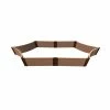 Frame It All 6 ft. x 16 ft. x 16.5 in. Classic Sienna 'Silver Salver' Composite - Scalloped Raised Garden Bed - 2 in. Profile