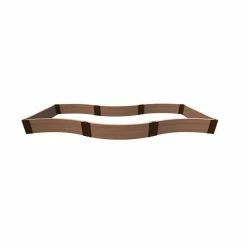 Frame It All Tool-Free Classic Sienna Lazy Curve Composite 4 ft. x 12 ft. x 11 in. Raised Garden Bed - 2 in. Profile