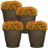 Sunnydaze Decor Arabella 20 in. Sable Poly Outdoor Flower Pot Planter (4-Pack)