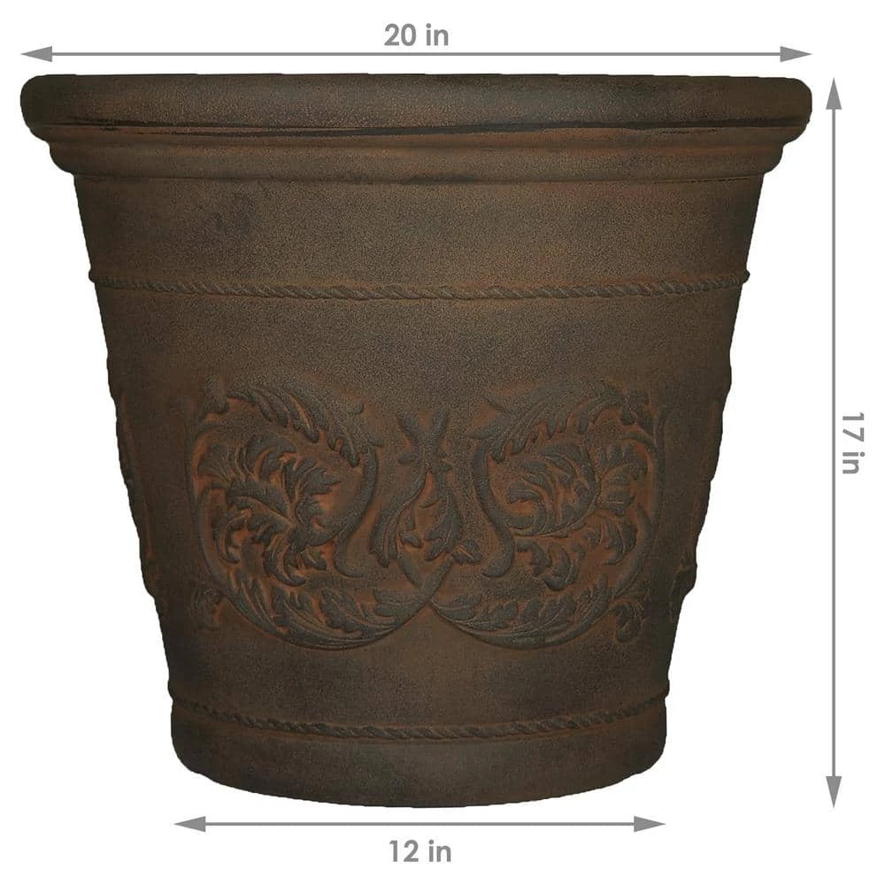 Sunnydaze Decor Arabella 20 in. Sable Poly Outdoor Flower Pot Planter (4-Pack) 2 Sunnydaze Decor Arabella 20 in. Sable Poly Outdoor Flower Pot Planter (4-Pack) - Image 2