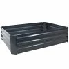 Sunnydaze Decor 47 in. Rectangle Dark Gray Galvanized Steel Raised Garden Bed