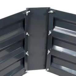 Sunnydaze Decor 24 in. Square Dark Gray Galvanized Steel Raised Bed -Sunnydaze Decor Sales dark gray sunnydaze decor raised planter boxes hb 468 4f 1000