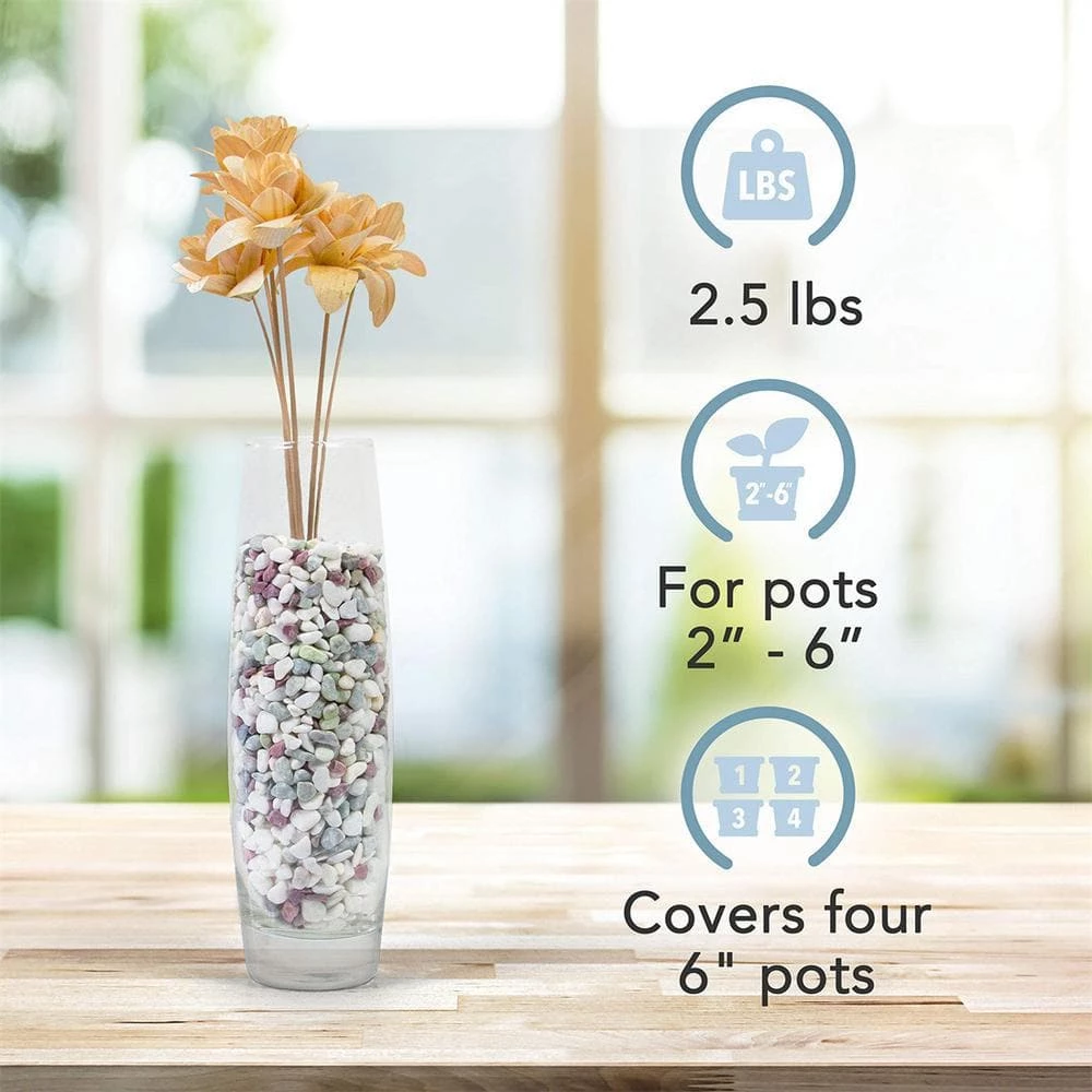 Dyiom 0.1 cu. ft. Multi-Colored Extra Small Gravel 2.5 lbs. 0.2 in.-0.4 in. Size Landscape Rocks 5 Dyiom 0.1 cu. ft. Multi-Colored Extra Small Gravel 2.5 lbs. 0.2 in.-0.4 in. Size Landscape Rocks - Image 5