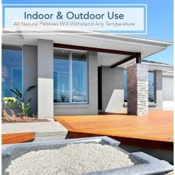 Dyiom 0.1 cu. ft. White Small Decorative Pebbles 5 lbs. 0.25 in.-1.5 in. Landscape Rocks -Sunnydaze Decor Sales dyiom bagged landscape rocks b07xsjy3vn 44 1000