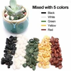 Dyiom 0.1 cu. ft. Multi-Colored 2.2 lbs. 0.2 in.-0.39 in. Size Extra Small Gravel -Sunnydaze Decor Sales dyiom bagged landscape rocks b08dfcjz39 1f 1000