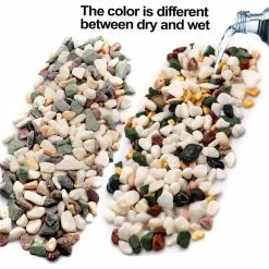 Dyiom 0.1 cu. ft. Multi-Colored 2.2 lbs. 0.2 in.-0.39 in. Size Extra Small Gravel -Sunnydaze Decor Sales dyiom bagged landscape rocks b08dfcjz39 4f 1000