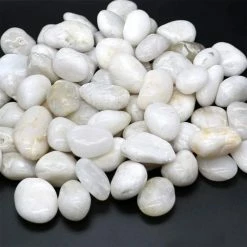 Dyiom 0.1 cu. ft. River Rocks 2.2 lbs. 1 in.-1.5 in. Size White Small Polished Pebbles -Sunnydaze Decor Sales dyiom bagged landscape rocks b08hqhp52q 1f 1000