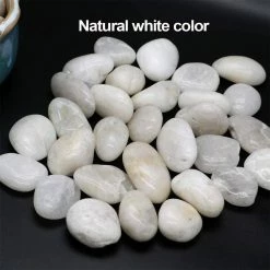 Dyiom 0.1 cu. ft. River Rocks 2.2 lbs. 1 in.-1.5 in. Size White Small Polished Pebbles -Sunnydaze Decor Sales dyiom bagged landscape rocks b08hqhp52q 44 1000