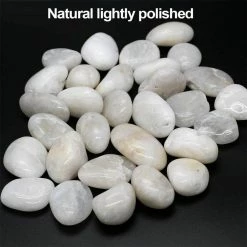 Dyiom 0.1 cu. ft. River Rocks 2.2 lbs. 1 in.-1.5 in. Size White Small Polished Pebbles -Sunnydaze Decor Sales dyiom bagged landscape rocks b08hqhp52q 4f 1000