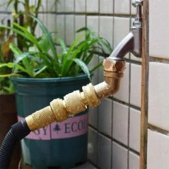 Dyiom 3/4 in. x 3/4 in. Garden Hose Solid Brass 45 Degree Hose Connector (2-Pack) 8 Dyiom 3/4 in. x 3/4 in. Garden Hose Solid Brass 45 Degree Hose Connector (2-Pack) -Sunnydaze Decor Sales dyiom hose connectors b01n5fbvc7 1f 1000