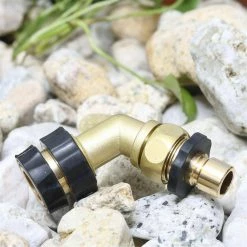 Dyiom 3/4 in. x 3/4 in. Garden Hose Solid Brass 45 Degree Hose Connector (2-Pack) 7 Dyiom 3/4 in. x 3/4 in. Garden Hose Solid Brass 45 Degree Hose Connector (2-Pack) -Sunnydaze Decor Sales dyiom hose connectors b01n5fbvc7 4f 1000