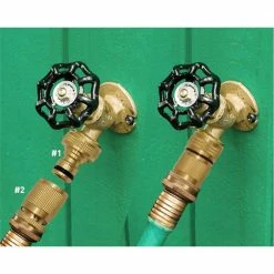 Dyiom 3/4 in. Solid Brass Quick Connector Garden Hose Fitting (2-Sets) -Sunnydaze Decor Sales dyiom hose connectors b07fhxlkh5 44 1000