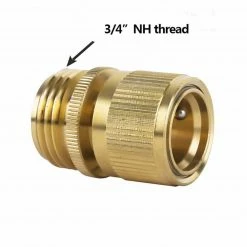 Dyiom 3/4 in. Solid Brass Quick Connector Garden Hose Fitting (2-Sets) -Sunnydaze Decor Sales dyiom hose connectors b07fhxlkh5 4f 1000