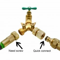 Dyiom 3/4 in. Solid Brass Quick Connector Garden Hose Fitting (2-Sets) -Sunnydaze Decor Sales dyiom hose connectors b07fhxlkh5 76 1000