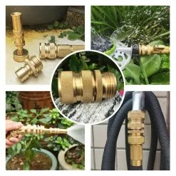 Dyiom 3/4 in. 2-Female and 2-Male Heavy-Duty Solid Brass Hose Connector (2-Set) 7 Dyiom 3/4 in. 2-Female and 2-Male Heavy-Duty Solid Brass Hose Connector (2-Set) -Sunnydaze Decor Sales dyiom hose connectors b07mk3bwpm 44 1000
