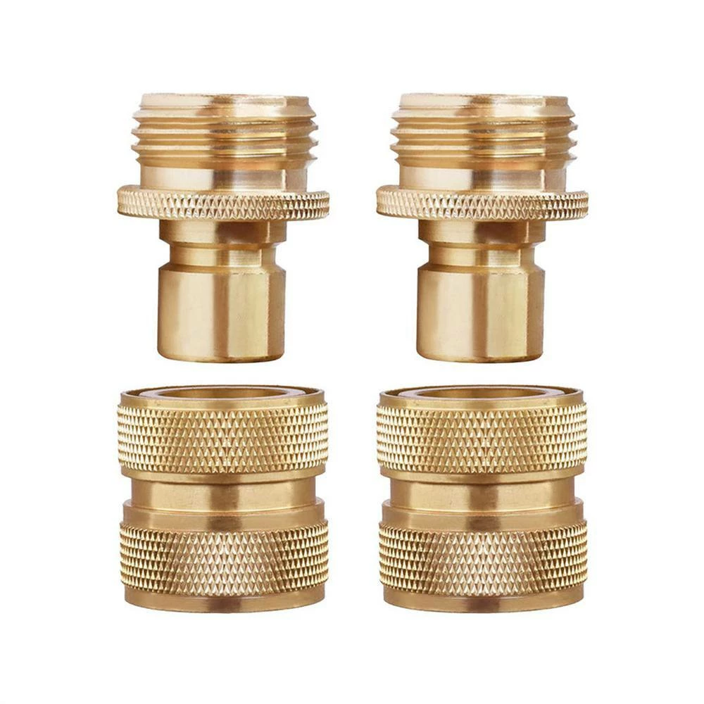 Dyiom 3/4 in. 2-Female and 2-Male Heavy-Duty Solid Brass Hose Connector (2-Set) 1 Dyiom 3/4 in. 2-Female and 2-Male Heavy-Duty Solid Brass Hose Connector (2-Set)