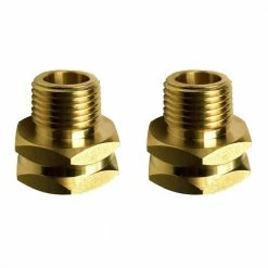 Dyiom 3/4 in. GHT Female x 1/2 in. NPT Male Brass Hose Connector (2-Pack)