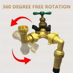 Dyiom 3/4 in. 90 Degree Brass Garden Hose Connector with Extra 4 Pressure Washers (2-Pack) -Sunnydaze Decor Sales dyiom hose connectors b07rl1srtn 1f 1000