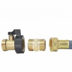 Dyiom 1.29 in. GHT Brass Garden Hose Connectors Double Male (2-Pack ) -Sunnydaze Decor Sales dyiom hose connectors b07v2f7hxc 4f 1000