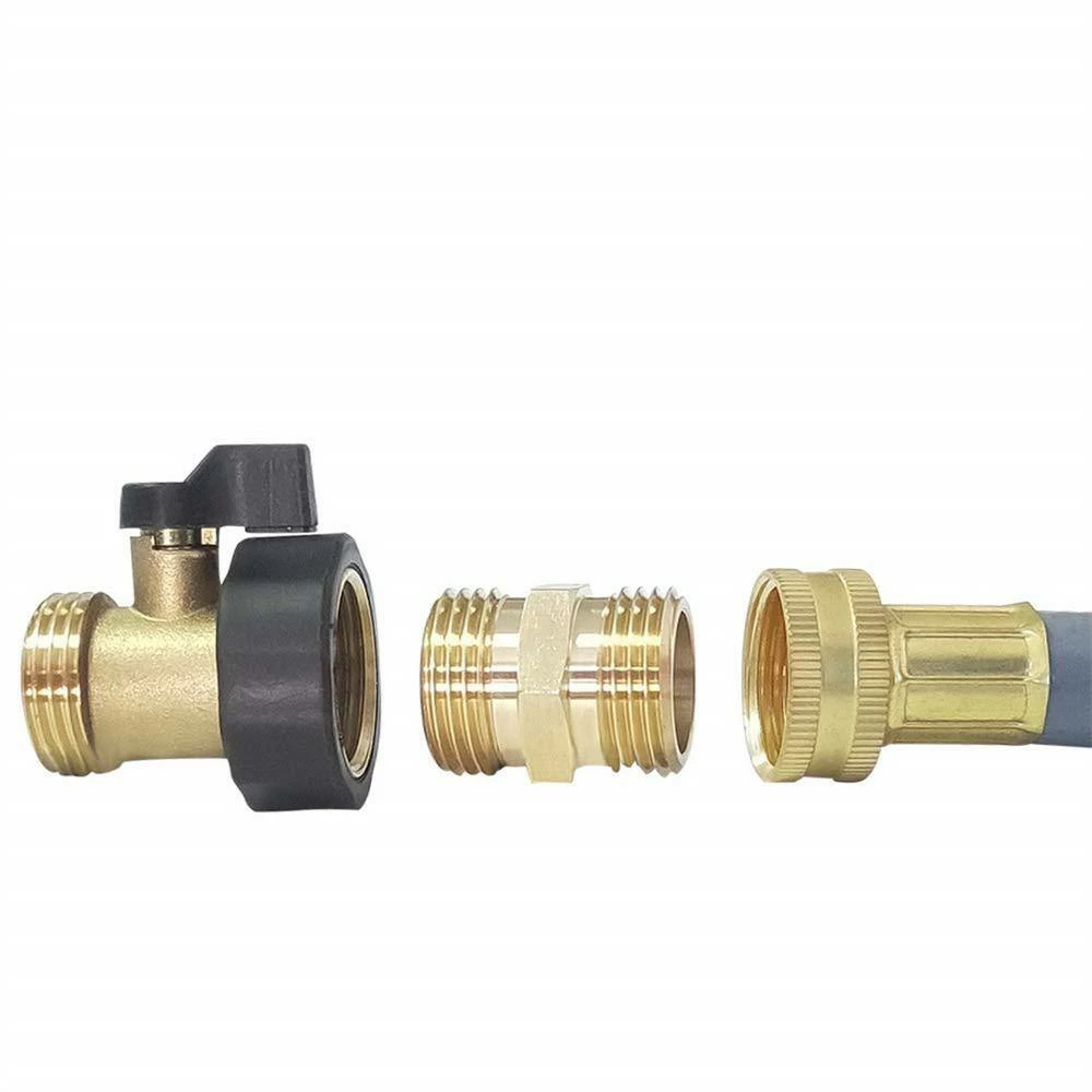 Dyiom 3/4 in. Garden Hose Brass Hose Connector Male to Male (4-Pack) 4 Dyiom 3/4 in. Garden Hose Brass Hose Connector Male to Male (4-Pack) - Image 4
