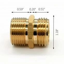 Dyiom 3/4 in. GHT Male x 3/4 in. NPT Male Garden Hose Brass Hose Connector ( 2-Pack ) -Sunnydaze Decor Sales dyiom hose connectors b08151l2zt 4f 1000