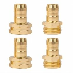 Dyiom Fit for 3/4 in. or 5/8 in. Garden Hose Repair Connector with Clamps Garden Hose Fitting (4-Set) -Sunnydaze Decor Sales dyiom hose connectors b0874d6vyx 1f 1000