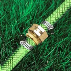 Dyiom Fit for 3/4 in. or 5/8 in. Garden Hose Repair Connector with Clamps Garden Hose Fitting (4-Set) -Sunnydaze Decor Sales dyiom hose connectors b0874d6vyx fa 1000
