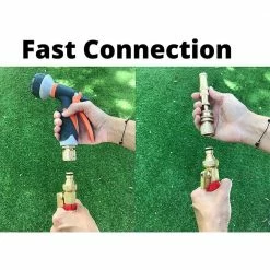 Dyiom 3/4 in. GHT Garden Hose Solid Brass Hose Connector (3-Pack-) -Sunnydaze Decor Sales dyiom hose connectors b08g8wksqr 44 1000