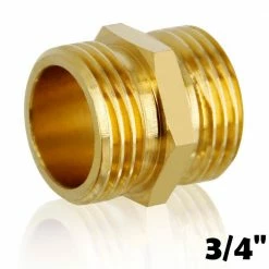 Dyiom 3/4 in. Heavy-Duty Brass Garden Hose Connector with Dual Swivel for Female Hose to Female Hose ( 2-Pack ) -Sunnydaze Decor Sales dyiom hose connectors b08sc3j9k3 1f 1000