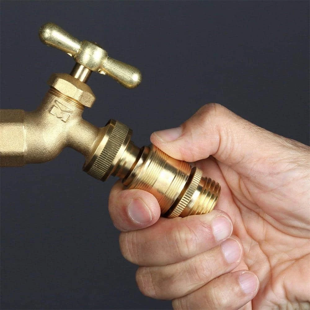 Dyiom 3/4 in. GHT Solid Brass Hose Connector (1-Set) 5 Dyiom 3/4 in. GHT Solid Brass Hose Connector (1-Set) - Image 5